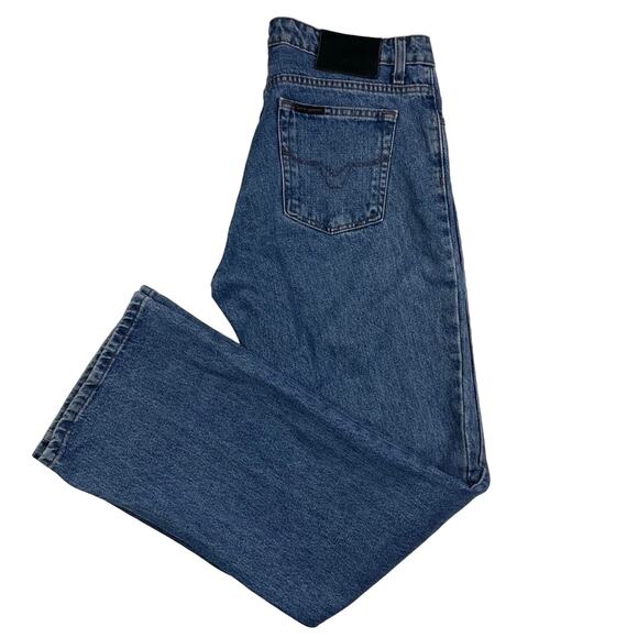 Vintage Harley Davidson Motorcycle Biker Denim Blue Women’s Jeans Size 10 - Picture 1 of 7